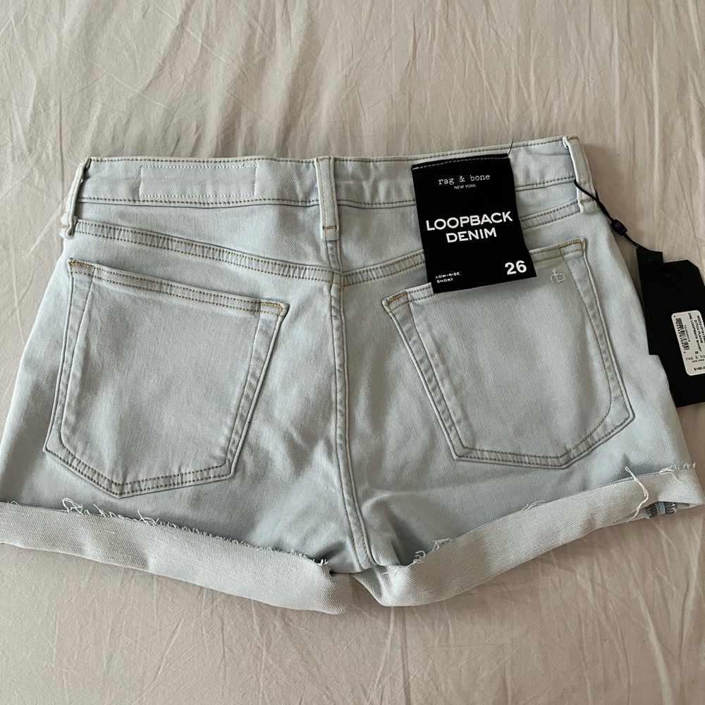 New Rag and Bone jean shorts. Light blue